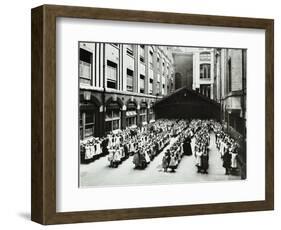 Assembly in the Playground, Jews Free School, Stepney, London, 1908-null-Framed Photographic Print