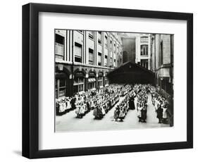 Assembly in the Playground, Jews Free School, Stepney, London, 1908-null-Framed Photographic Print