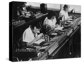 Assembly Line for Television Broadcasting Equipment at the Telefunken Manuf-German photographer-Stretched Canvas