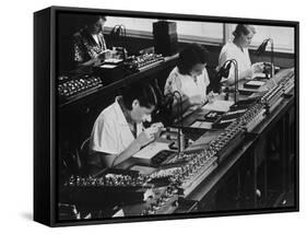 Assembly Line for Television Broadcasting Equipment at the Telefunken Manuf-German photographer-Framed Stretched Canvas