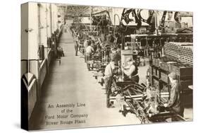 Assembly Line, Ford Factory, Michigan-null-Stretched Canvas