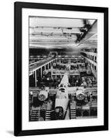 Assembly of B-24 Bombers at Willow Run Plant-null-Framed Photographic Print