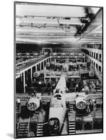 Assembly of B-24 Bombers at Willow Run Plant-null-Mounted Photographic Print