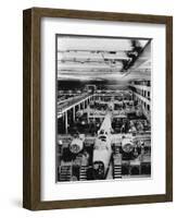 Assembly of B-24 Bombers at Willow Run Plant-null-Framed Photographic Print