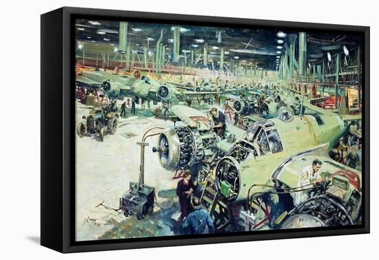 Assembly of Beaufighters-Terence Cuneo-Framed Stretched Canvas