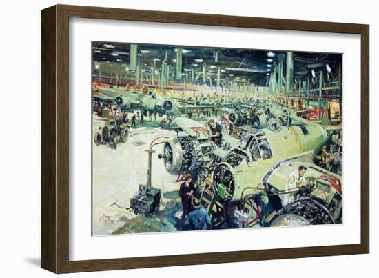 Assembly of Beaufighters-Terence Cuneo-Framed Giclee Print