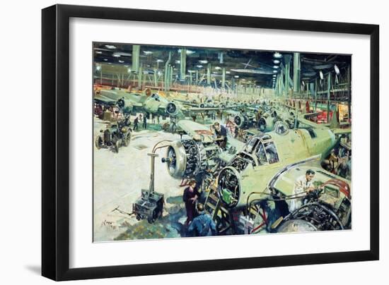 Assembly of Beaufighters-Terence Cuneo-Framed Giclee Print