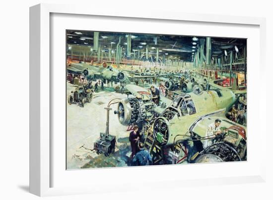 Assembly of Beaufighters-Terence Cuneo-Framed Giclee Print