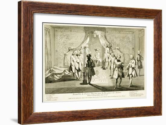 Assembly of Free Masons For the Initiation of a Master, the Ceremonies of Religion and Customs-null-Framed Giclee Print