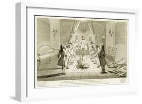 Assembly of Free Masons, from The Ceremonies of Religion and Custom, c.1733-null-Framed Giclee Print