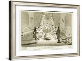 Assembly of Free Masons, from The Ceremonies of Religion and Custom, c.1733-null-Framed Giclee Print