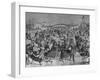 Assembly of Ice Skaters on Lake in Central Park in Winter-Currier & Ives-Framed Premium Photographic Print