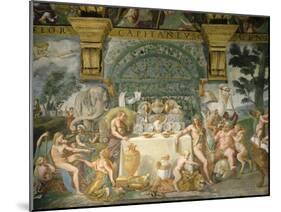 Assembly of the Gods, Fresco, 1525-35-Giulio Romano-Mounted Giclee Print