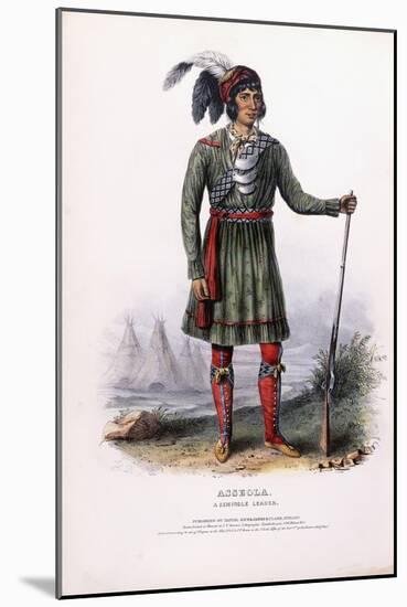 Asseola, a Seminole Leader, C.1837-1844-Charles Bird King-Mounted Giclee Print