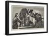 Asses Drinking-Richard Ansdell-Framed Giclee Print