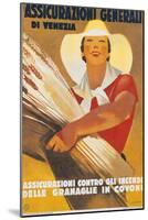 Assicurazioni Generali di Venezia (Poster for Crop Insurance)-Marcello Dudovich-Mounted Art Print