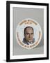 Assiette imprimée ornée du portrait de François Mitterrand-null-Framed Giclee Print