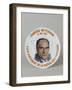 Assiette imprimée ornée du portrait de François Mitterrand-null-Framed Giclee Print