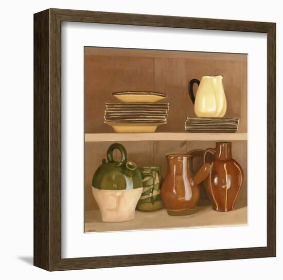 Assiettes et Cruches-Claudine Picard-Framed Art Print