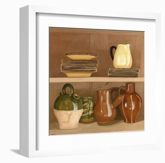 Assiettes et Cruches-Claudine Picard-Framed Art Print