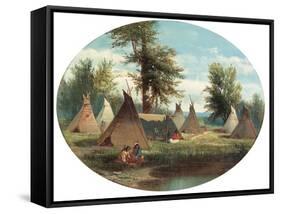 Assiniboin Camp-John Mix Stanley-Framed Stretched Canvas