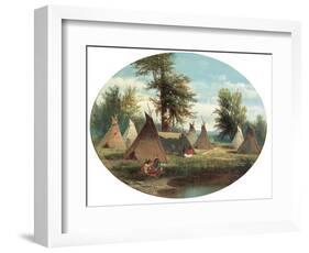 Assiniboin Camp-John Mix Stanley-Framed Giclee Print