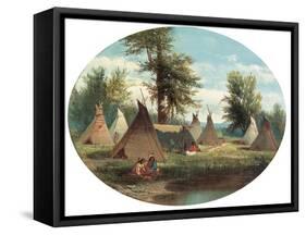 Assiniboin Camp-John Mix Stanley-Framed Stretched Canvas