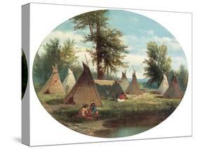 Assiniboin Camp-John Mix Stanley-Stretched Canvas