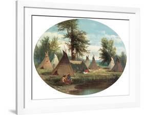 Assiniboin Camp-John Mix Stanley-Framed Giclee Print