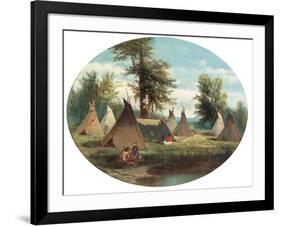 Assiniboin Camp-John Mix Stanley-Framed Giclee Print