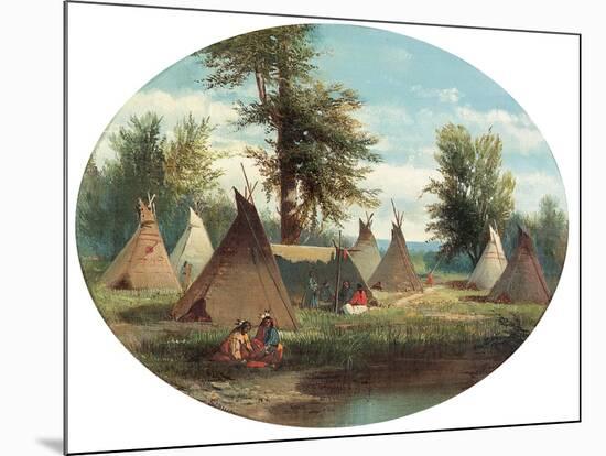 Assiniboin Camp-John Mix Stanley-Mounted Giclee Print