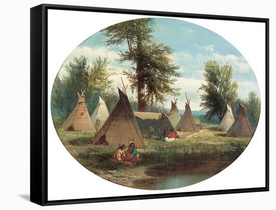 Assiniboin Camp-John Mix Stanley-Framed Stretched Canvas