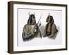 Assiniboin Indian and Yanktonan Indian, Travels in the Interior of North America, c.1844-Karl Bodmer-Framed Giclee Print