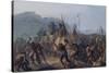 Assiniboine and Cree Indians Attack a Blackfoot Encampment at Fort Mckenzie on August 28, 1833, 184-Karl Bodmer-Stretched Canvas