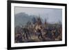 Assiniboine and Cree Indians Attack a Blackfoot Encampment at Fort Mckenzie on August 28, 1833, 184-Karl Bodmer-Framed Giclee Print