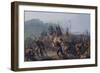 Assiniboine and Cree Indians Attack a Blackfoot Encampment at Fort Mckenzie on August 28, 1833, 184-Karl Bodmer-Framed Giclee Print