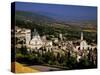 Assisi from the Rocca Maggiore, with the Cathedral of San Rufino and the Santa Chiara Church-null-Stretched Canvas