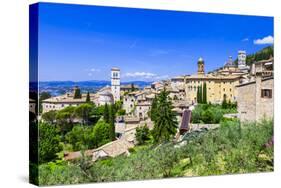 Assisi - Medieval Historic Town in Umbria, Italy-Maugli-l-Stretched Canvas