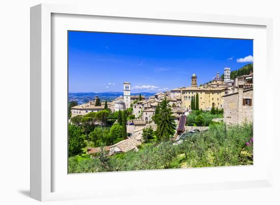 Assisi - Medieval Historic Town in Umbria, Italy-Maugli-l-Framed Photographic Print