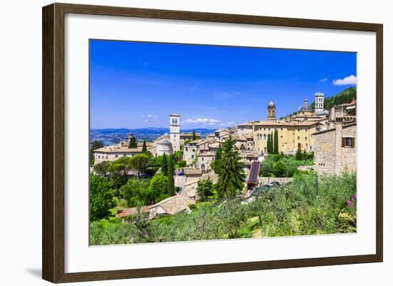 Assisi - Medieval Historic Town in Umbria, Italy-Maugli-l-Framed Photographic Print