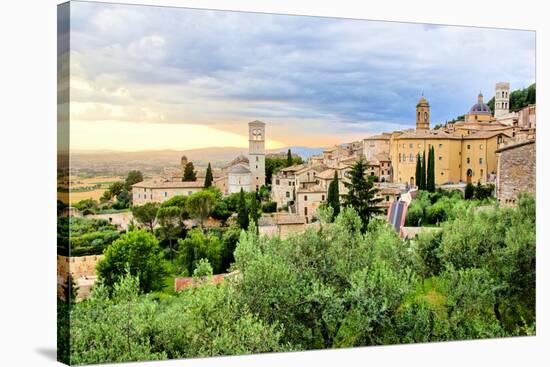 Assisi Sunset-Jeni Foto-Stretched Canvas