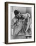 Assistant Caring For a Dog at the Humane Society-Paul Schutzer-Framed Photographic Print
