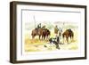 Assisting a Wounded Soldier-Richard Simkin-Framed Art Print