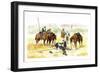 Assisting a Wounded Soldier-Richard Simkin-Framed Art Print