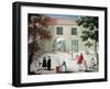 Assisting Poor in Front of Abbey of Port-Royal Des Champes-Louise-Magdeleine Hortemels-Framed Giclee Print