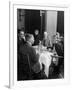 Associate Consultant to America Delegation Dr. W. E. B. Dubois, Eating Lunch with Other Consultants-Peter Stackpole-Framed Photographic Print