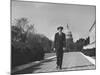 Associate Justice William O. Douglas, Arriving at the Supreme Court-null-Mounted Photographic Print