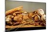 Assorted Baked Goods and Cereal Ears (Free-Standing)-Rauzier-Riviere-Mounted Photographic Print