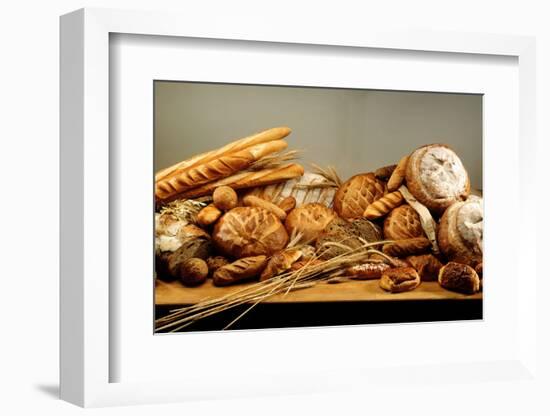 Assorted Baked Goods and Cereal Ears (Free-Standing)-Rauzier-Riviere-Framed Photographic Print