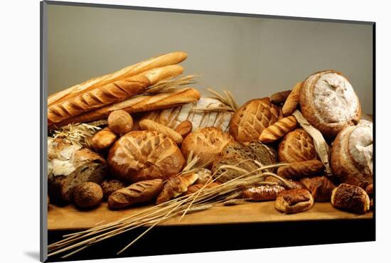 Assorted Baked Goods and Cereal Ears (Free-Standing)-Rauzier-Riviere-Mounted Photographic Print